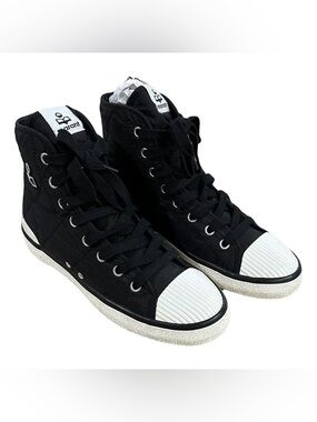 Isabel Marant Black and White High-Top Sneakers